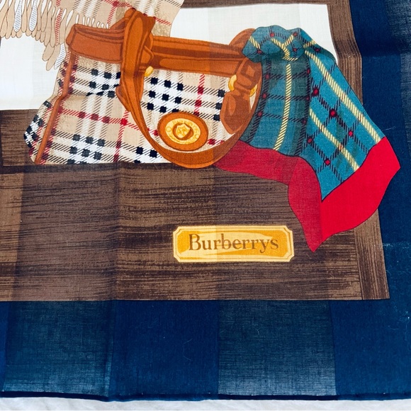 Burberrys of London Nova Check Multicolor Square Bandana/Scarf NWOT - Picture 5 of 13